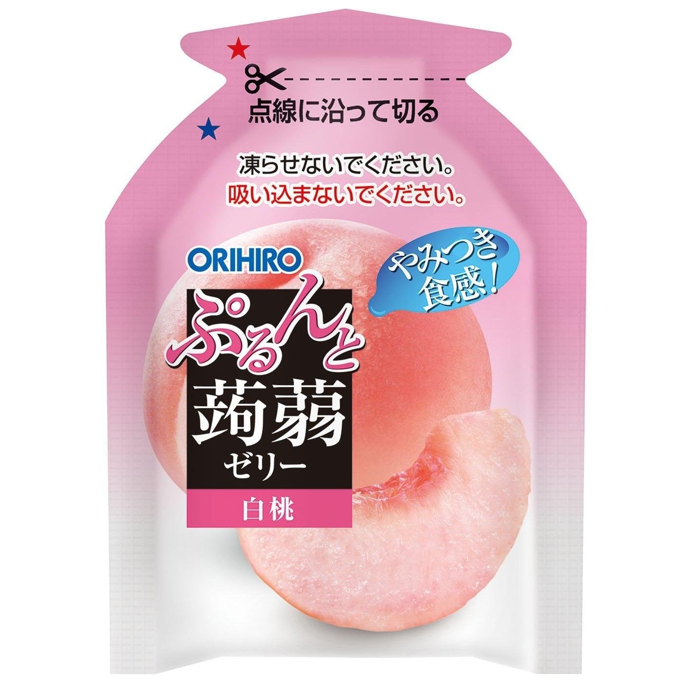 Orihiro Konjac Jelly Snack Peach Flavor 120g (Pack of 6) - YOYO JAPAN