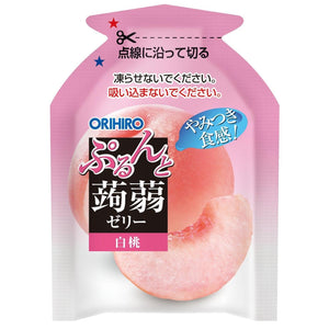 Orihiro Konjac Jelly Snack Peach Flavor 120g (Pack of 6) - YOYO JAPAN