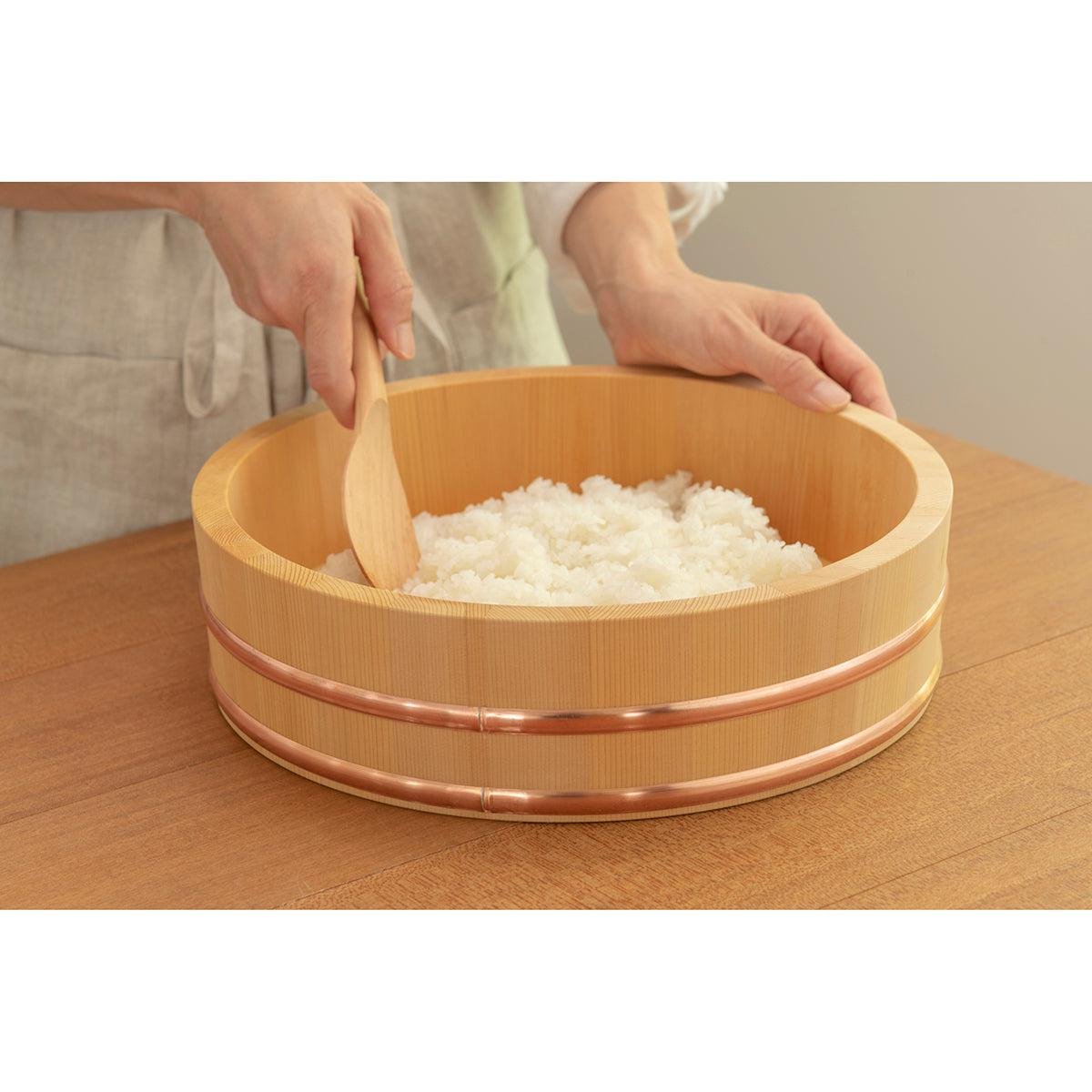 Umezawa Sawara Cypress Hangiri (Wooden Sushi Oke Bowl) 36cm - YOYO JAPAN