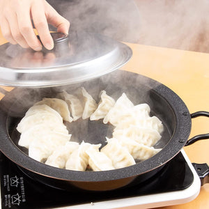 Wahei Freiz Gyoza Iron Pan (Japanese Dumplings Iron Pan with Lid) - YOYO JAPAN