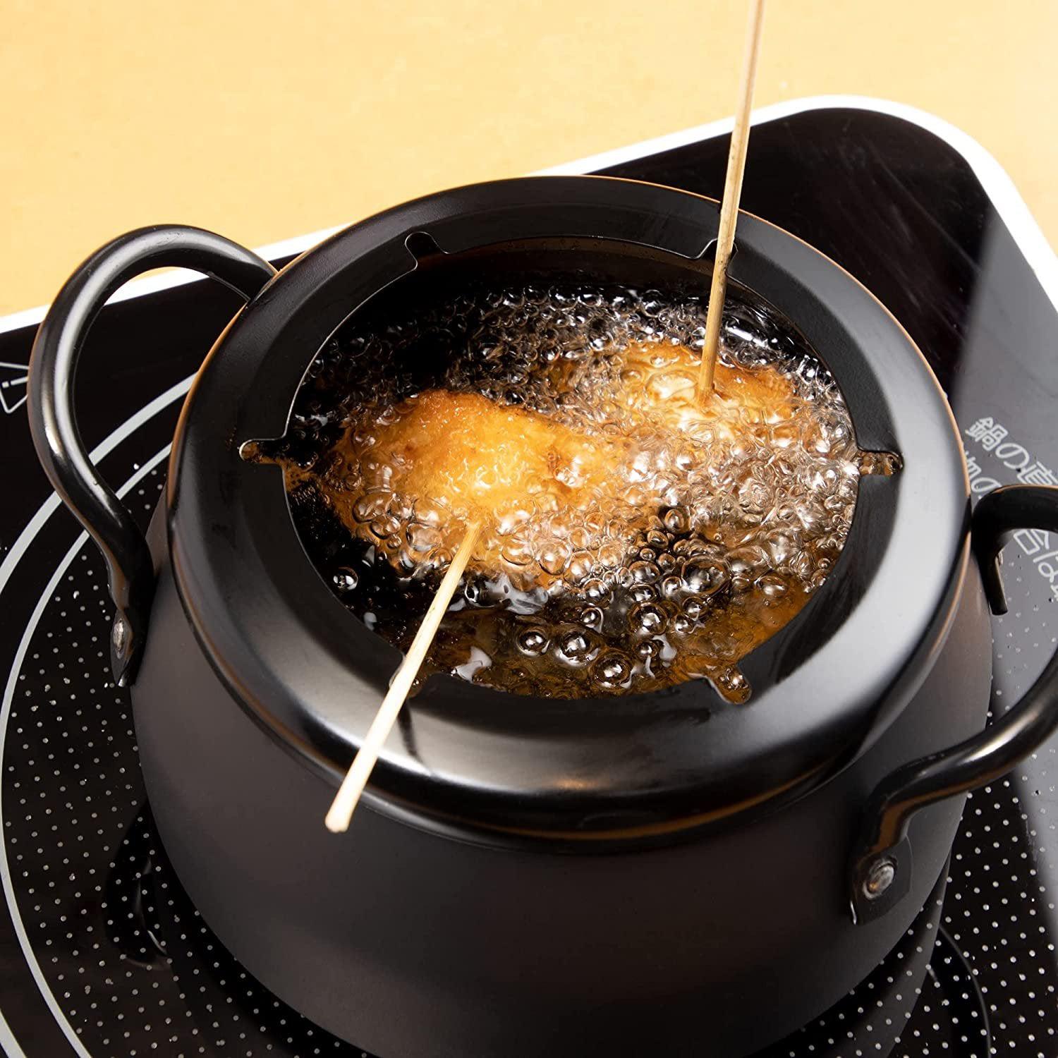 Takumiya Deep Fryer Iron Pot for Deep Fried Skewers 16cm - YOYO JAPAN