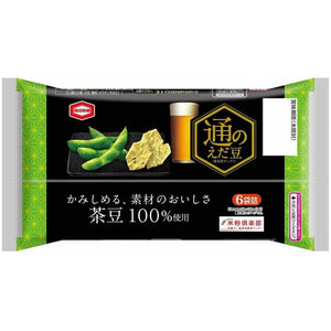 Kameda Tsuno Edamame Rice Crackers 70g (Box of 12 Bags) - YOYO JAPAN