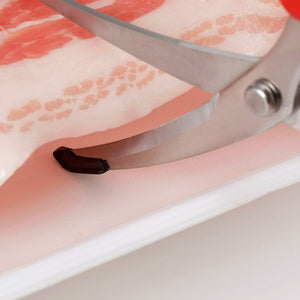 Shimomura Curved Kitchen Scissors Serrated Non-Scratch Scissors - YOYO JAPAN