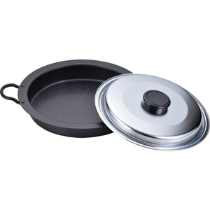 Wahei Freiz Gyoza Iron Pan (Japanese Dumplings Iron Pan with Lid) - YOYO JAPAN