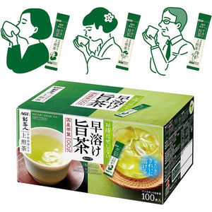 AGF Shin-Chajin Uji Matcha with Sencha Green Tea Powder 100 Sticks - YOYO JAPAN
