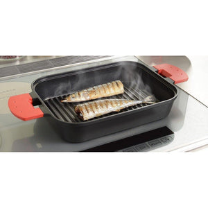 Uchicook Steam Grill with Metal Lid Red UCS15 - YOYO JAPAN