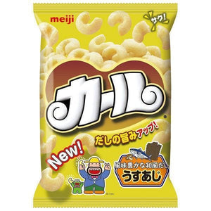 Meiji Karl Corn Puff Snack Cheese & Light Salt Flavors (Pack of 2 Bags) - YOYO JAPAN