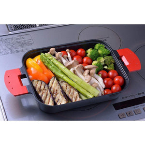 Uchicook Steam Grill with Metal Lid Red UCS15 - YOYO JAPAN