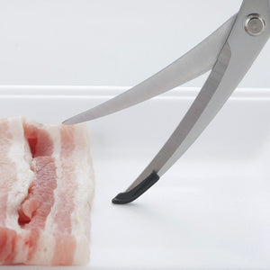 Shimomura Curved Kitchen Scissors Serrated Non-Scratch Scissors - YOYO JAPAN