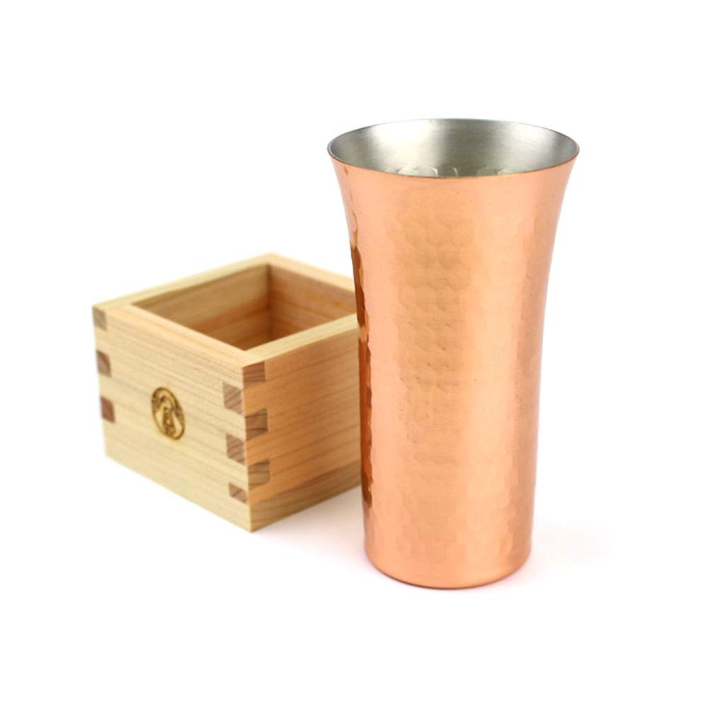 Peaks&Trees Tsuchime Copper Tumbler Japanese Cypress Gosho Masu Sake Cup Set L Size Japan Cosmetic Box Beer Glass Outdoor - YOYO JAPAN