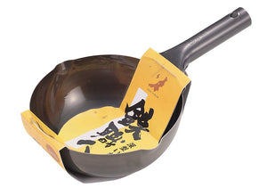 Pearl Metal Kinzoku Extra Deep Stir Fry Pot 20Cm Ih Compatible Iron Frying Pan Craftsman Made In Japan Black Hb-1044 - YOYO JAPAN