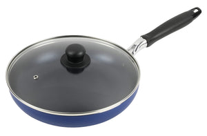 Pearl Metal Japan Kinzoku Frying Pan 26Cm Glass Lid Blue Diamond Coat Ih Compatible Hb-6012 - YOYO JAPAN