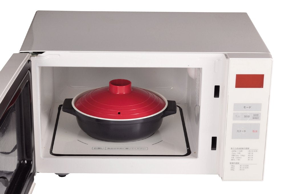 Pearl Metal Kinzoku Petit Cook Earthenware Microwave Pot 18Cm Japan Hb-2465 - YOYO JAPAN