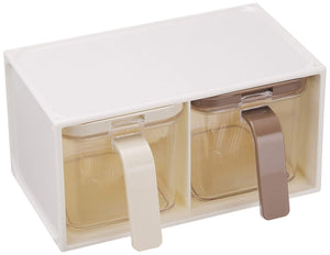 Pearl Metal Kinzoku Seasoning Stocker Set Of 2 - Clove Made In Japan Hb-1034 - YOYO JAPAN