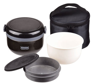 Pearl Metal Japan Kinzoku Thermal Insulated Lunch Box 420Ml Tea Bowl 2 Cup Donburi Bag Hb-262 - YOYO JAPAN