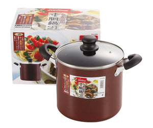 Pearl Metal Japan Kinzoku Zundo Pot 21Cm Ih Compatible Glass Pot Lid Waco Trading Mama Dinner H-2093 - YOYO JAPAN