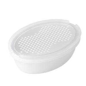Pearl Metal Japan Grater White 9.5X6X3Cm Gagecon Cc-1204 W/ Ginger Garlic Grating Container - YOYO JAPAN