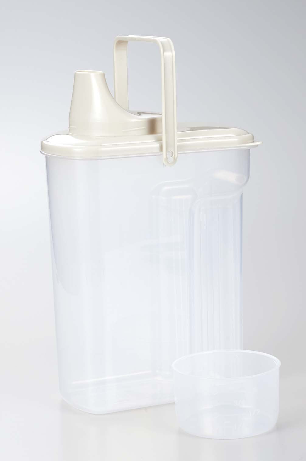 Pearl Metal Made In Japan Rice Bin 2Kg W/ Measuring Cup Handy Stocker H-5603 - YOYO JAPAN