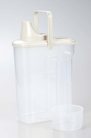 Pearl Metal Made In Japan Rice Bin 2Kg W/ Measuring Cup Handy Stocker H-5603 - YOYO JAPAN