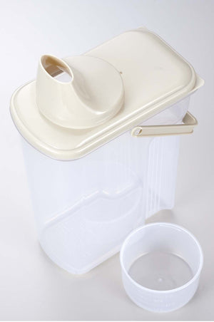 Pearl Metal Made In Japan Rice Bin 2Kg W/ Measuring Cup Handy Stocker H-5603 - YOYO JAPAN