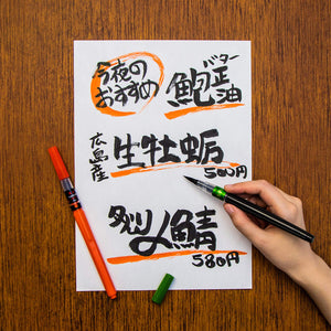 Pentel Brush Pen Xfl2B Bold Black 40X230X15Mm Made In Japan - YOYO JAPAN