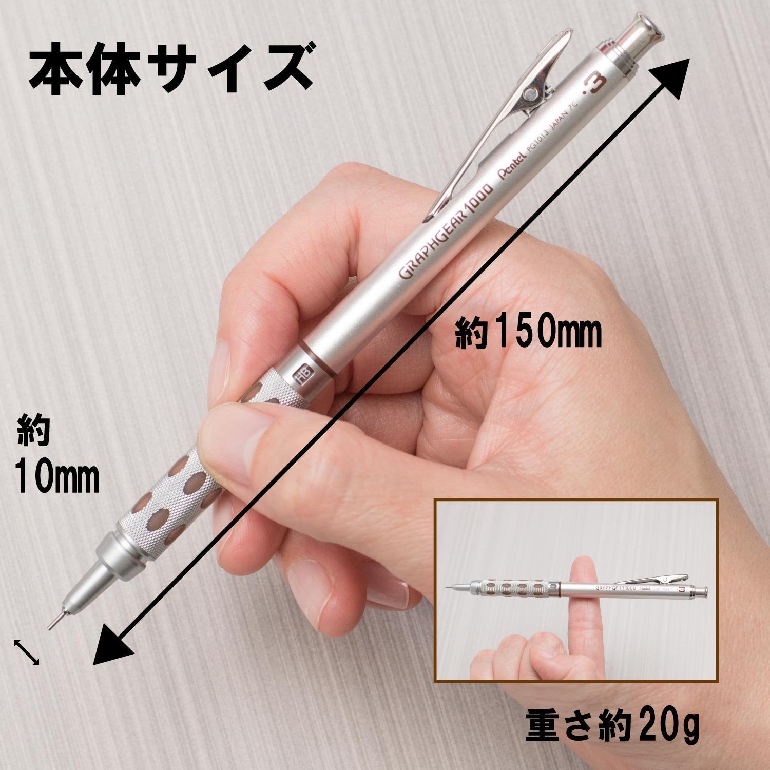 Pentel Graph Gear 1000 0.3Mm Mechanical Pencil Made In Japan - YOYO JAPAN