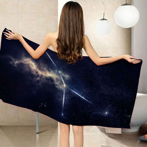 Pghawxz Beach Towel Japan - Microfiber Black Starry Sky 3D Swim Towel Quick Dry Sandproof Absorbent - YOYO JAPAN