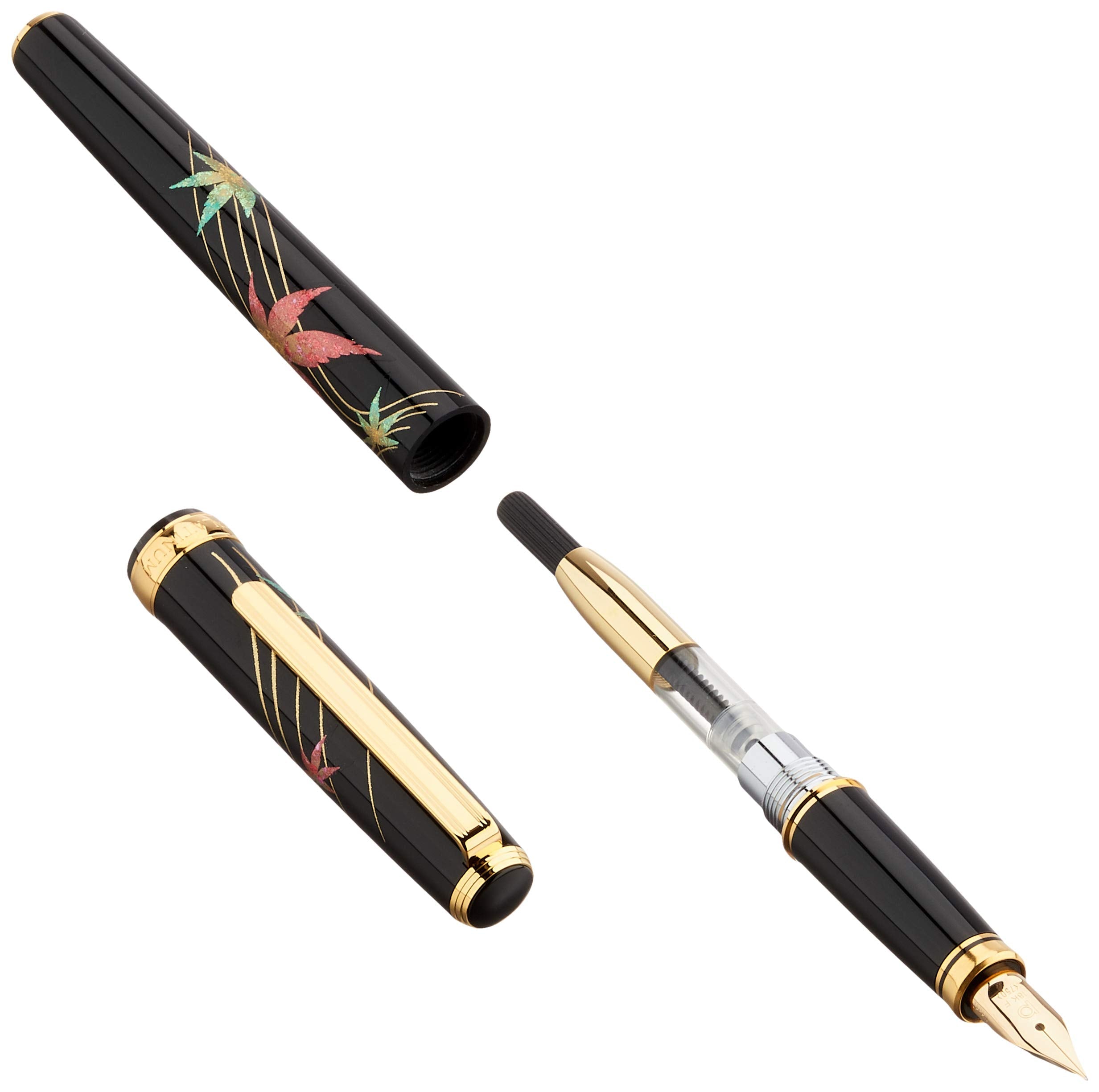 Platinum Fountain Pen Biko Modern Maki-E Japan Autumn Leaves Fine Point Ptl-20000H#46-2 - YOYO JAPAN