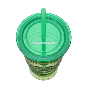 Recycled glass cold cup tumbler lime green 473ml - Japanese Starbucks - YOYO JAPAN