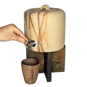 3000Ml Handmade Japanese Pottery Shochu Server By Tetsuo Ogawa | Respect For The Aged Day Gift | Author'S Handwritten Message Compatible - YOYO JAPAN