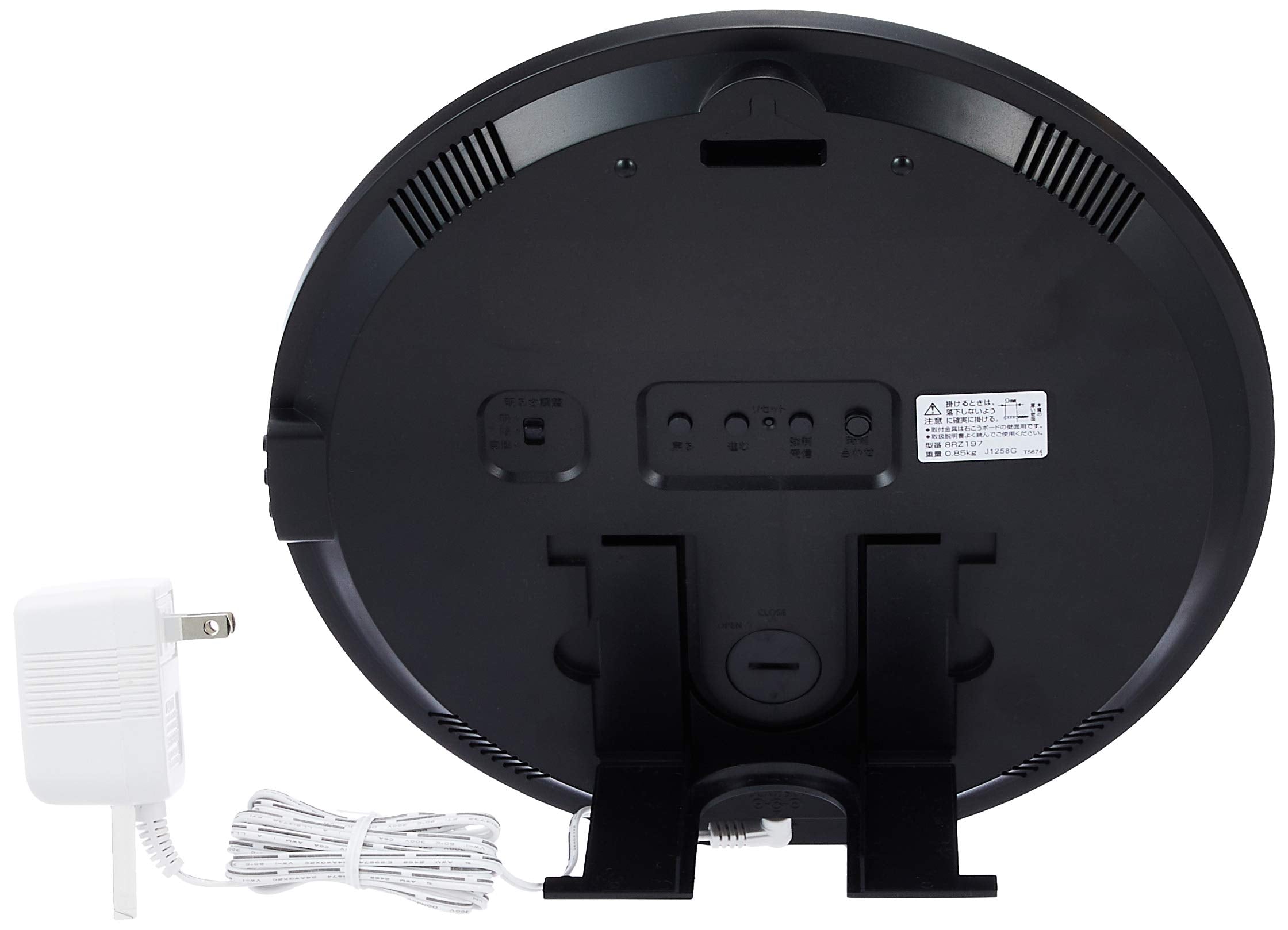 Rhythm Wall Clock Radio 365 Colors Led Color Change Black Japan 8Rz197Sr02 Φ27X2.1Cm - YOYO JAPAN