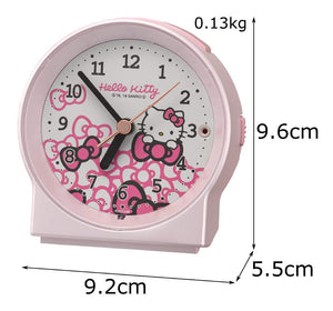 Rhythm Pink Hello Kitty Wall Clock 9.6X9.2X5.5Cm Japan Alarm Clock 8Re671Mb13 - YOYO JAPAN