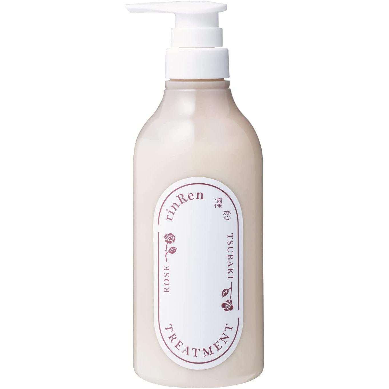 RinRen Treatment Rose & Tsubaki Vegan Hair Repair Treatment 480ml - YOYO JAPAN