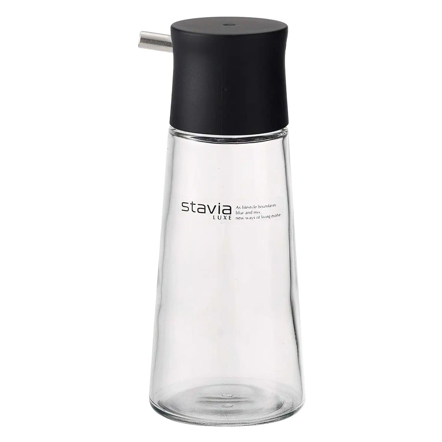 Risu Stavia Luxe Soda Glass Soy Sauce Cruet 140ml - Black - YOYO JAPAN