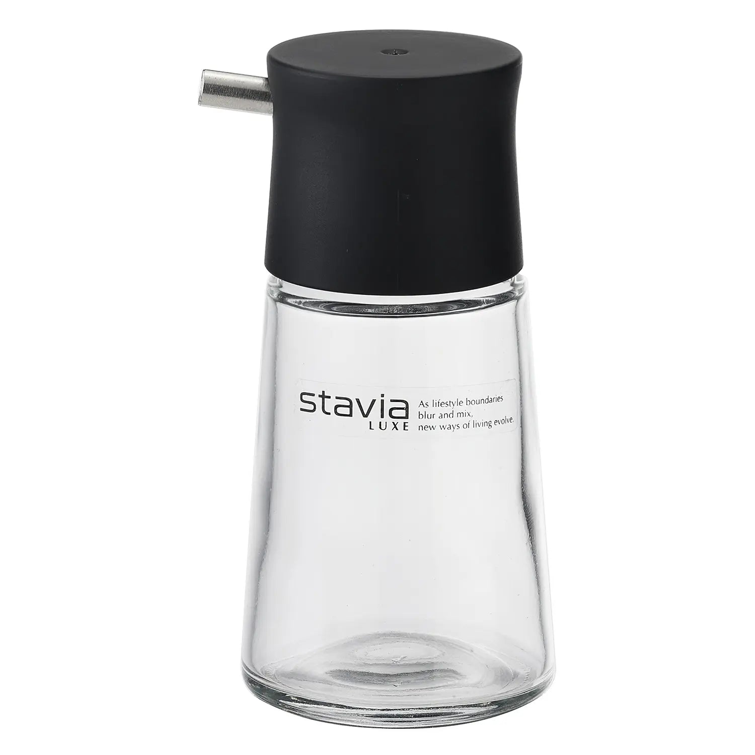 Risu Stavia Luxe Soda Glass Soy Sauce Cruet 80ml - Black - YOYO JAPAN