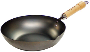 Riverlight 24Cm Iron Stir Frying Pan Japan Ih Compatible Wok - YOYO JAPAN