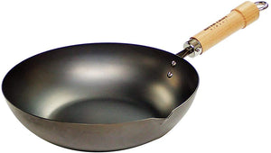 Riverlight Iron Stir Fry Wok 26Cm Ih Compatible Japan - YOYO JAPAN
