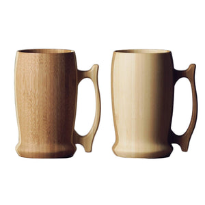 Riveret 500Ml Beer Mug Set (White/Brown) Dishwasher Safe - Made In Japan (Rv-204Wb) - YOYO JAPAN