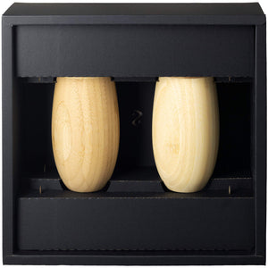 Riveret Japan Cocoon Tumbler 330Ml Pair Set Bamboo Dishwasher Safe White/Brown - YOYO JAPAN