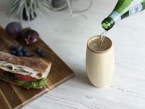 Riveret Japan Cocoon Tumbler 330Ml Pair Set Bamboo Dishwasher Safe White/Brown - YOYO JAPAN