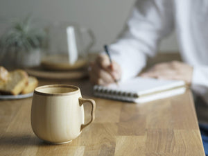 Riveret Brown Cafe Au Lait Mug - Made In Japan - YOYO JAPAN