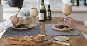 Riveret Japan Wine Glass Burgundy 380Ml Bamboo Dishwasher Safe White Rv-118W - YOYO JAPAN