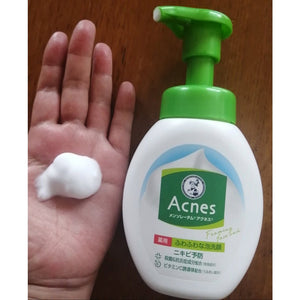 Rohto Mentholatum Acnes Fluffy Foam Face Wash Acne Cleanser 160ml - YOYO JAPAN