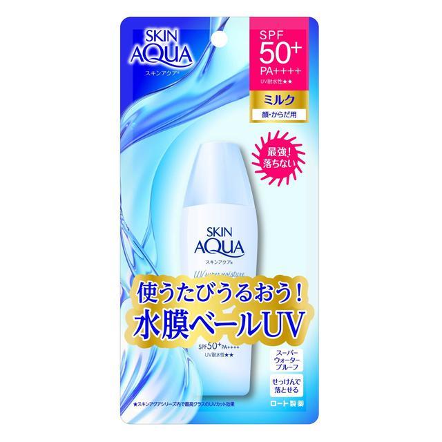 Rohto Skin Aqua Super Moisture Milk Sunscreen SPF50+ PA++++ 40ml - YOYO JAPAN