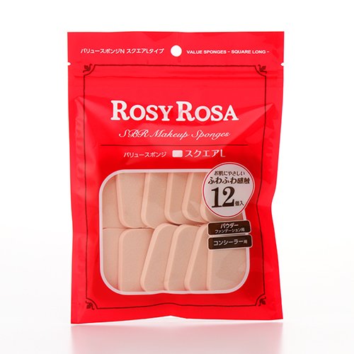 Rosie Rosa Value Sponge Square L Type 12 Pack - High Quality Cleaning - YOYO JAPAN