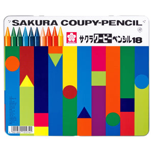 Sakura Crepas Japan Coupy Pencil 18 Colors In Can Case Fy18 - YOYO JAPAN