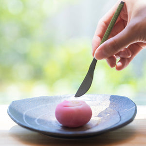 Sakurai J-Tone Stainless Steel Japanese Sweets Knife Saya Black - YOYO JAPAN