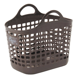 Sanko Plastic Laundry Basket No.1 Brown Made In Japan - Beet Basket - YOYO JAPAN