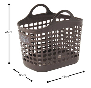 Sanko Plastic Laundry Basket No.1 Brown Made In Japan - Beet Basket - YOYO JAPAN