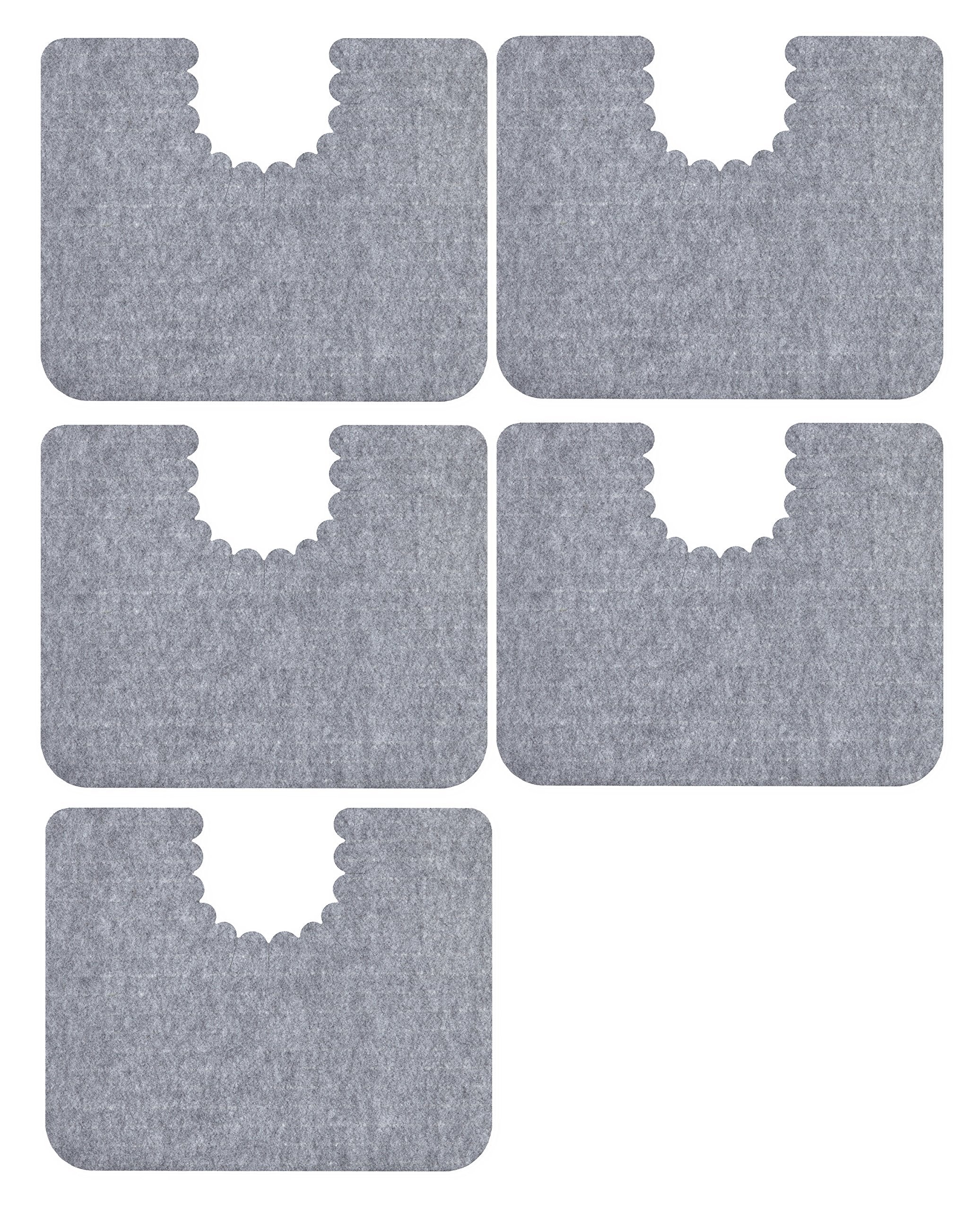 Sanko Mitsuba Toilet Mats For Men'S Urinal 5Pcs Gray Floor Stain Prevention Japan Made Suction Kh-16 55X44Cm (1Mm Thick) - YOYO JAPAN